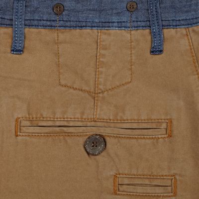 Brown twist seam chinos