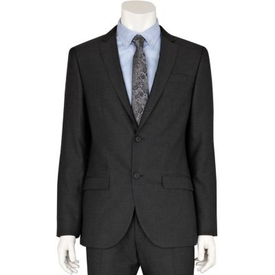 Charcoal grey slim suit jacket
