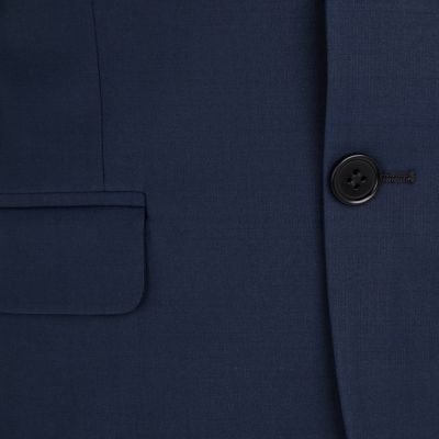 Blue slim suit jacket