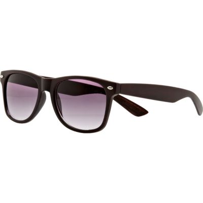 brown wood effect retro sunglasses 