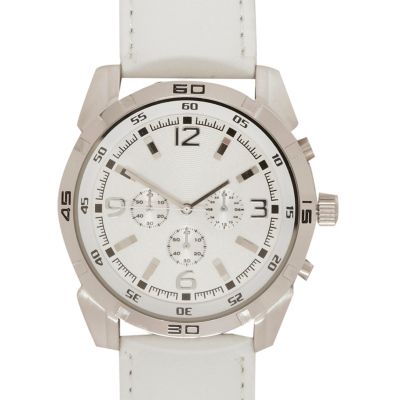 white round face watch 