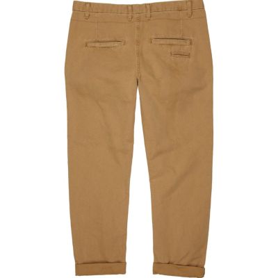 Tan carrot fit chinos
