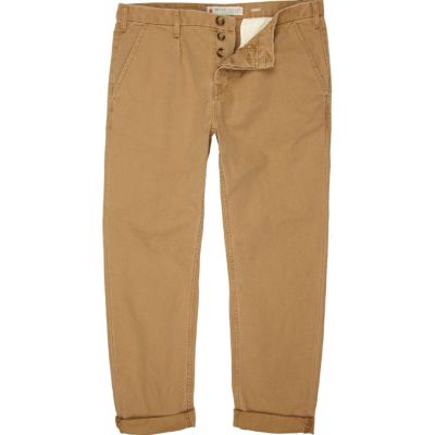 Tan carrot fit chinos