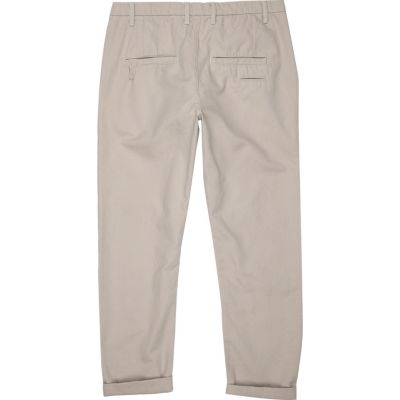 Light grey carrot chinos
