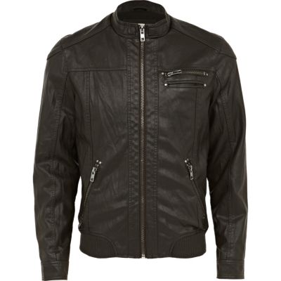 Black pu jacket