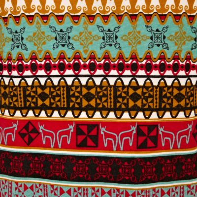 Red tribal print vest