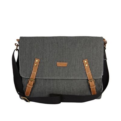 navy stripe satchel 