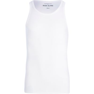 White rib vest