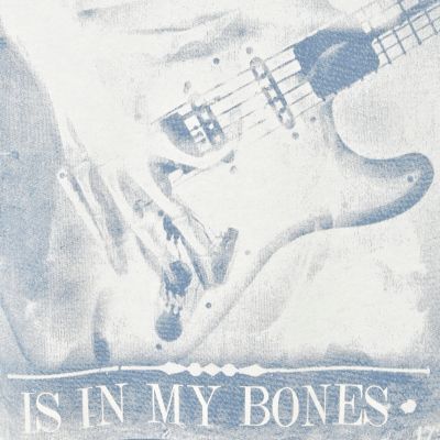 Blue music in my bones print sweatshirt