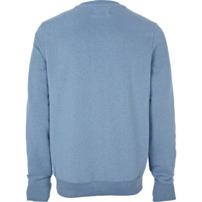 Blue music in my bones print sweatshirt