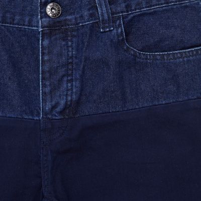Blue split contrast trousers