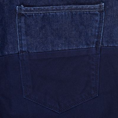 Blue split contrast trousers