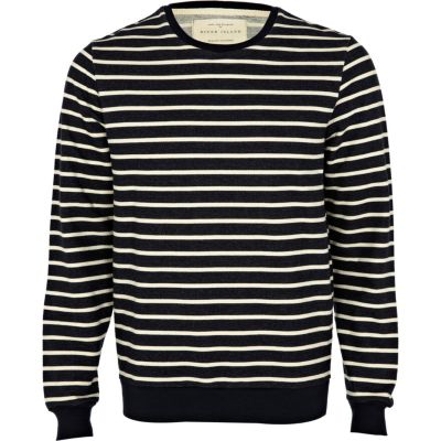 Navy stripe sweatshirt