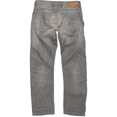 Grey denim dean straight jeans