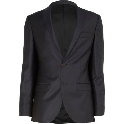 Navy slim suit jacket