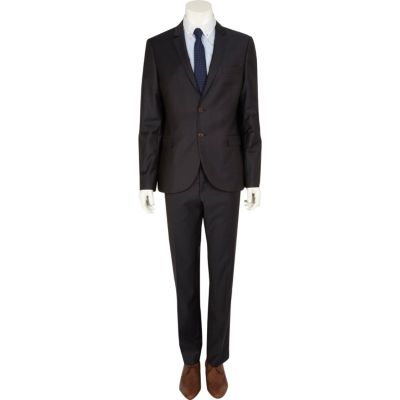 Navy slim suit jacket