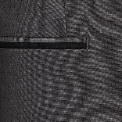 Grey contrast slim suit jacket