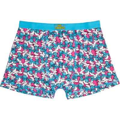 blue and pink smurf boxers