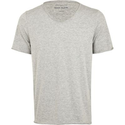 Grey v neck t-shirt