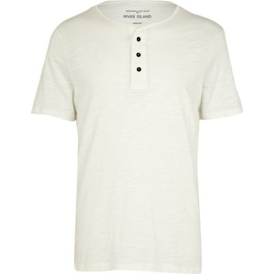 Ecru grandad t-shirt