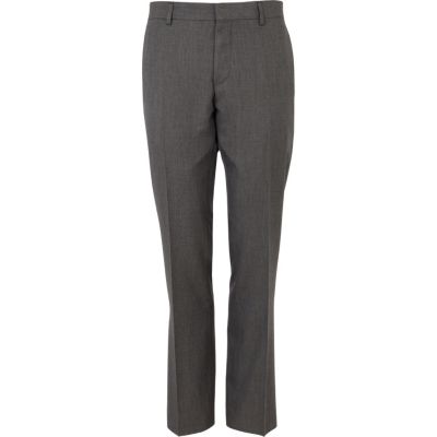Grey slim suit trousers