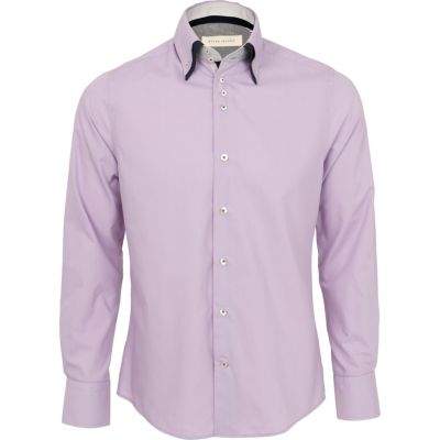 Lilac double collar shirt