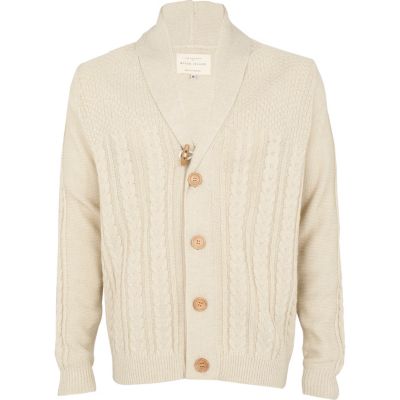 ecru aran knit cardigan 