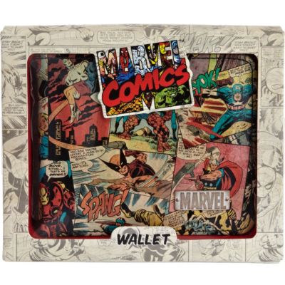 Black marvel print wallet
