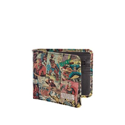 Black marvel print wallet