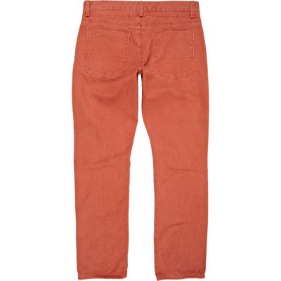 Orange slim trousers