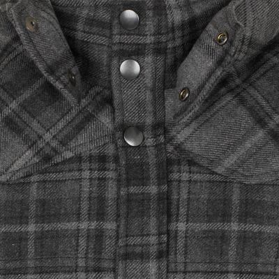 Grey check padded hooded gilet