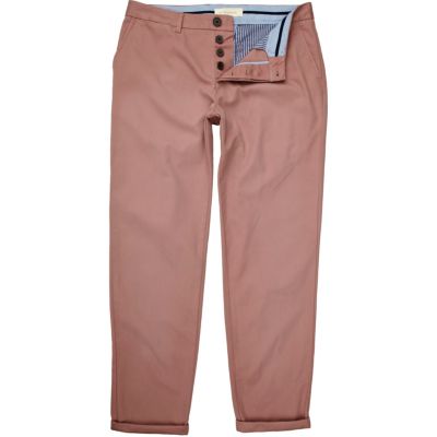 Pink smart chinos
