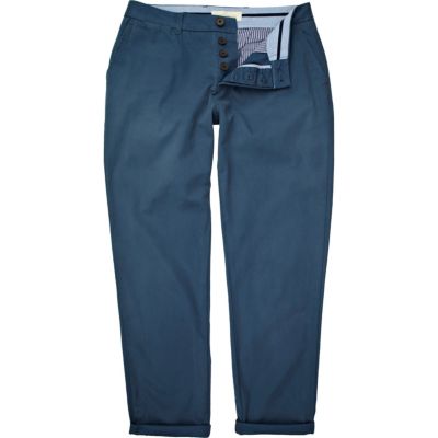 Teal sprayed chinos