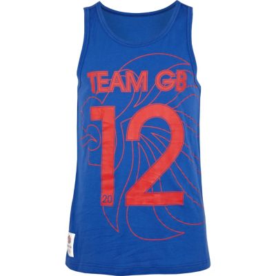 Blue team GB print vest