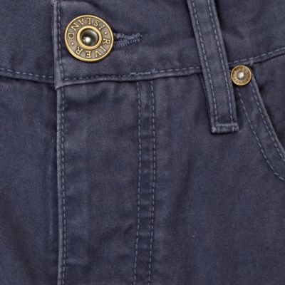 Mid blue slim trousers