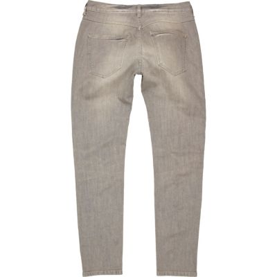 Grey denim skinny flynn jeans