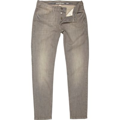 Grey denim skinny flynn jeans