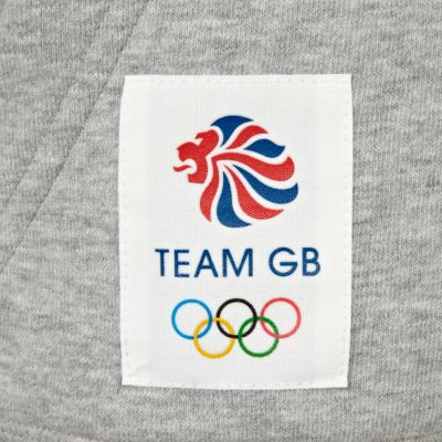 Grey print team GB sleeveless hoodie