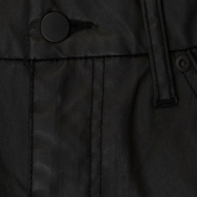 Black coated stretch skinny sid jeans