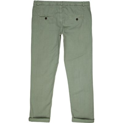 Pastel green slim chinos