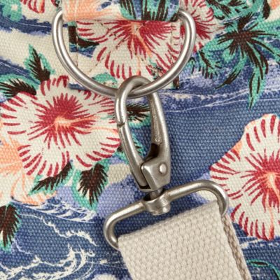 Blue hawaiian print barrell