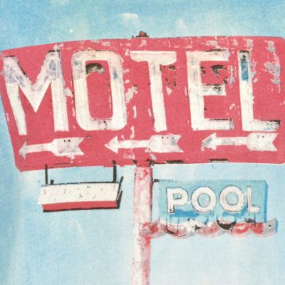 Ecru and yellow motel pool dip dye t-shirt