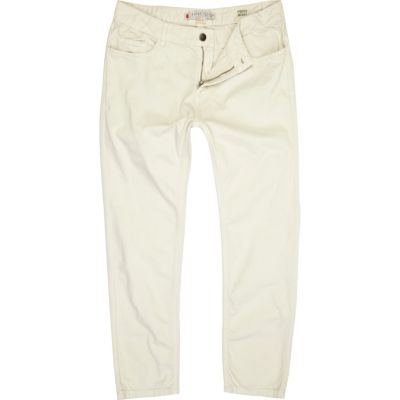 White stretch skinny sid jeans