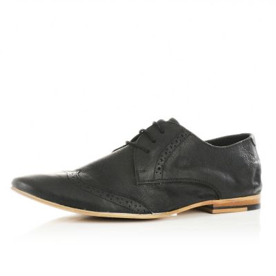 Black formal brogues