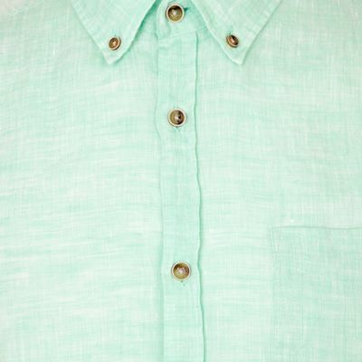 Mint green linen shirt