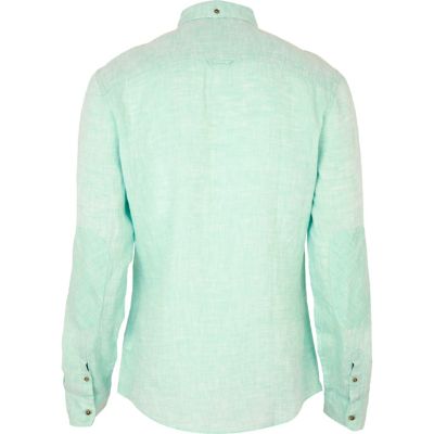 Mint green linen shirt
