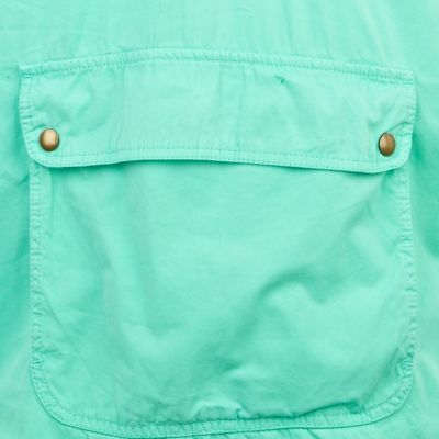 Green overdye hooded jacket
