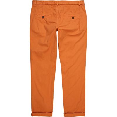 Orange slim chinos