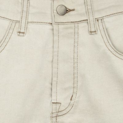 White denim skinny flynn jeans