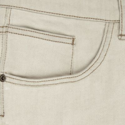 White denim skinny flynn jeans